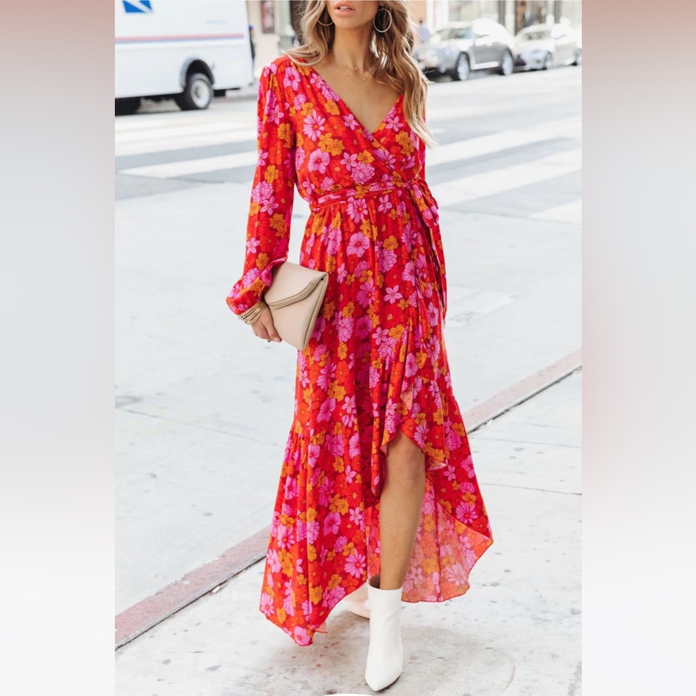 Vibrant Floral Maxi Dress